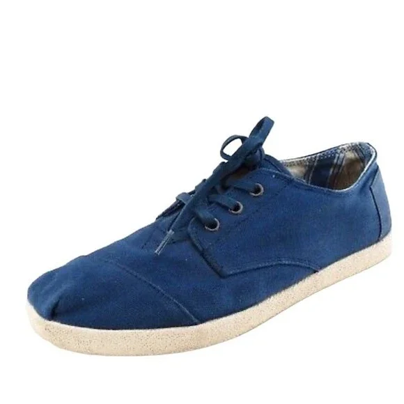 Toms | Shoes | Toms Blue Paseo Canvas Laceup Sneakers Size  display picture 2